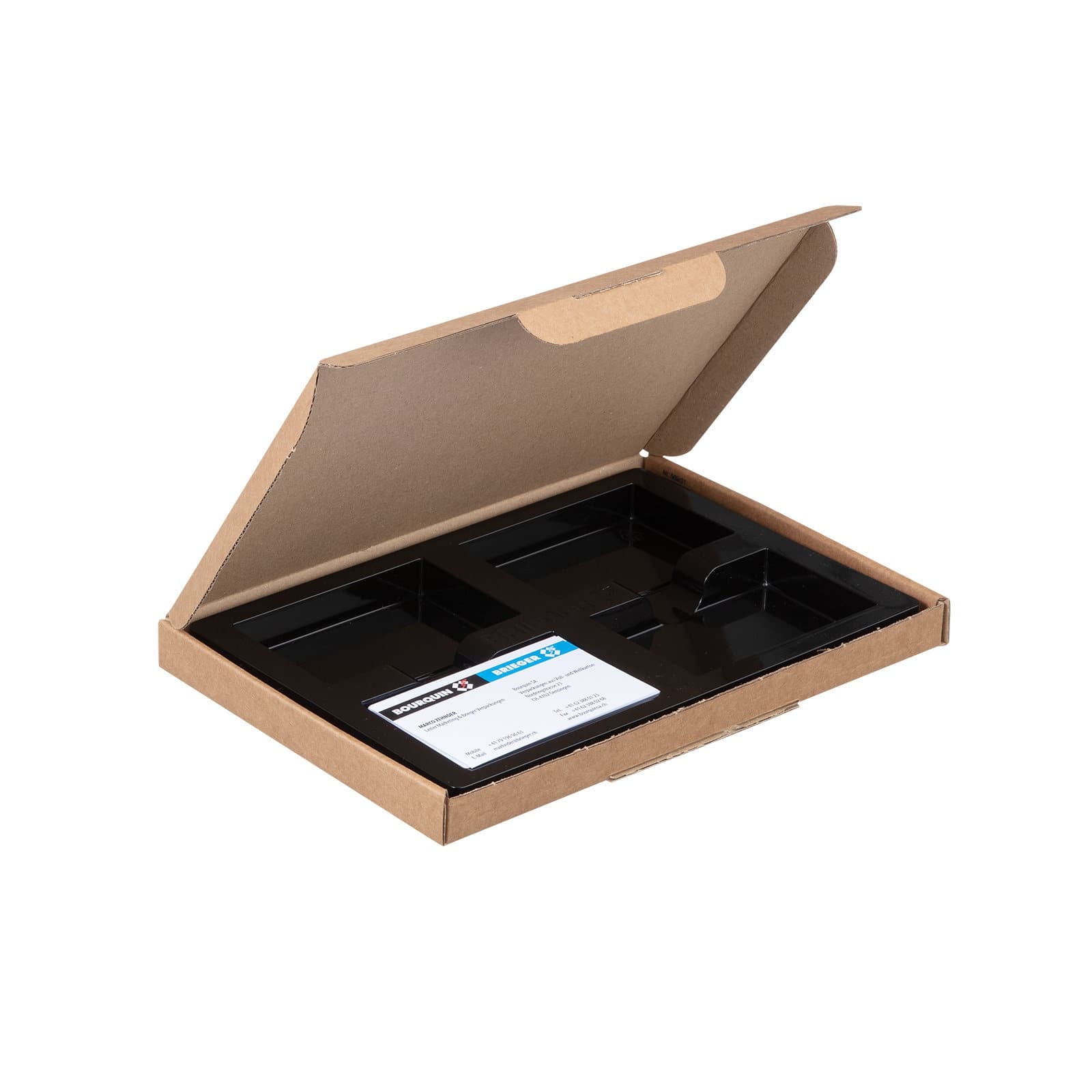 Brieger Versandkarton – 220 × 155 × 16 mm, einwellig, Deckel, braun – 1 Stk.