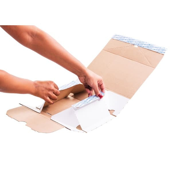 Brieger Versandkarton – 320 × 224 × 120 mm, selbstklebend, weiss – 1 Stk.