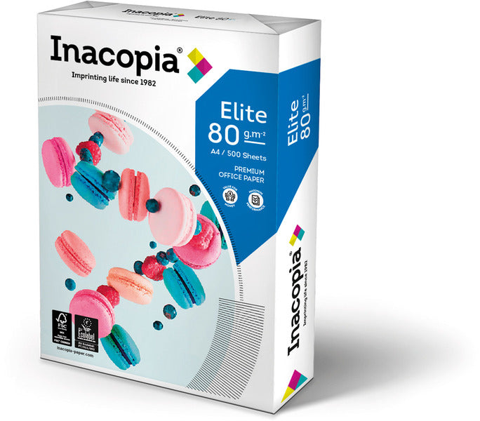 Scaldia Inacopia Elite/Inaset+ Laser-/Farblaserpapier Hochweiss – A4, 80 g/m², 500 Blatt