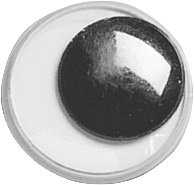 KNORR prandell Wackelaugen, Kunststoff, selbstklebend, Schwarz, Weiss, Ø 18 mm, 14 Stk.