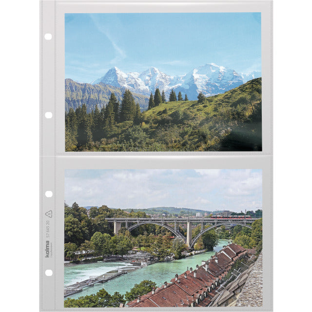 Kolma Sichtmappe A4 – transparent, Kunststoff, glänzend, 95 µm, 10er-Pack