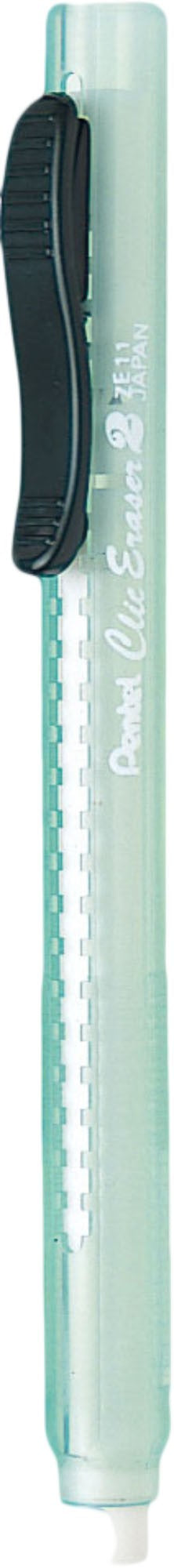 Pentel Radierstift Clic Eraser ZE11T-D – nachfüllbar, Hi-Polymer, grün, 1 Stk.