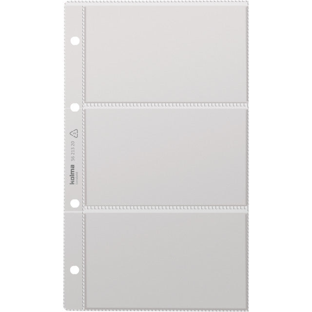 Kolma Sichtmappe – Transparent, Kunststoff, für Visitenkarten, 10er-Pack, 100% Recycelbar