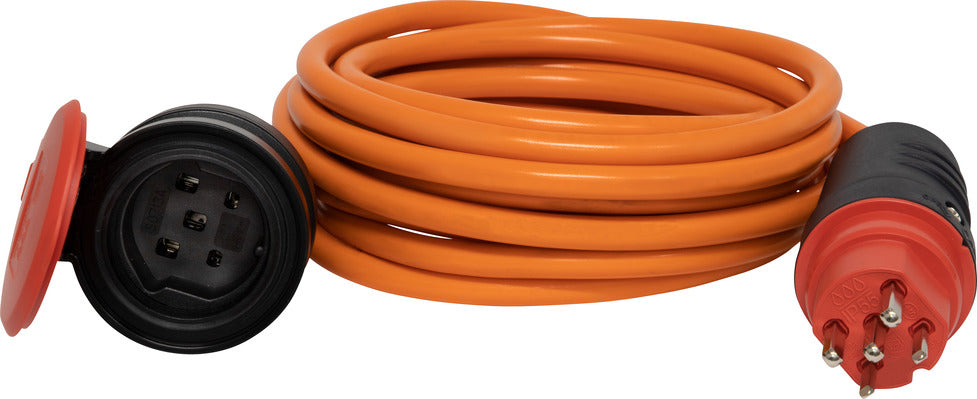 Brennenstuhl Netzkabel, T25 auf T25, IP55, 400 V, 10 m, Orange, 1166762832