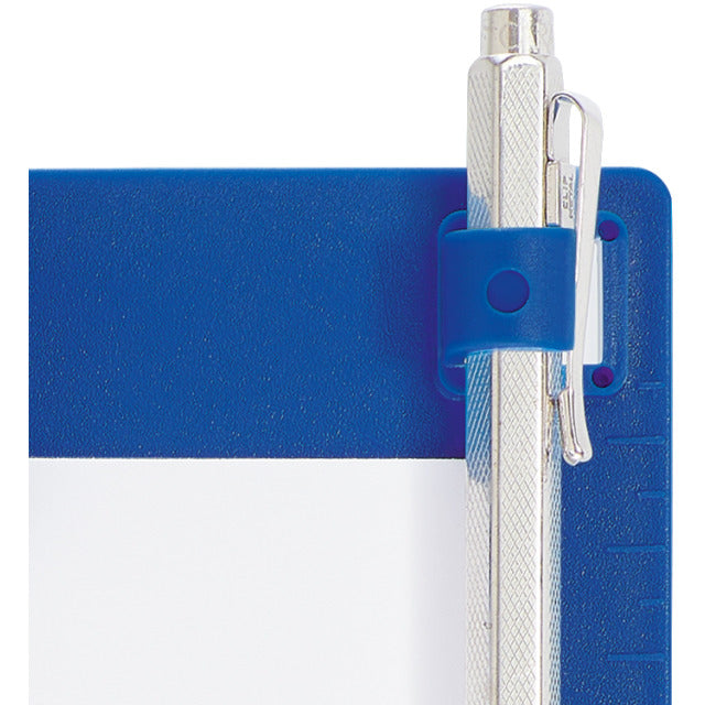 Kolma Paperclip Klemmbrett A4 – blau – mit Stifthalter, Massstab