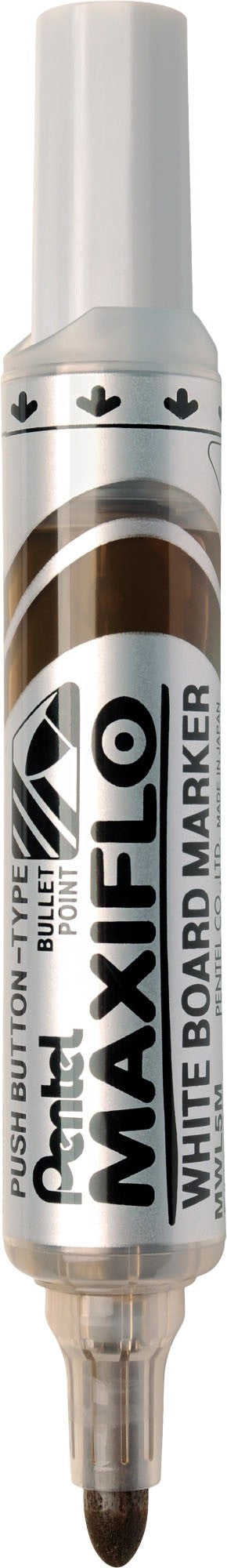Pentel Whiteboard-Marker Maxiflo MWL5M – Konische Spitze 6 mm – Braun – Trocken abwischbar