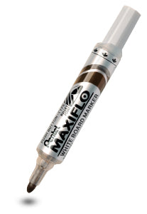 Pentel Whiteboard-Marker Maxiflo MWL5M – Konische Spitze 6 mm – Braun – Trocken abwischbar