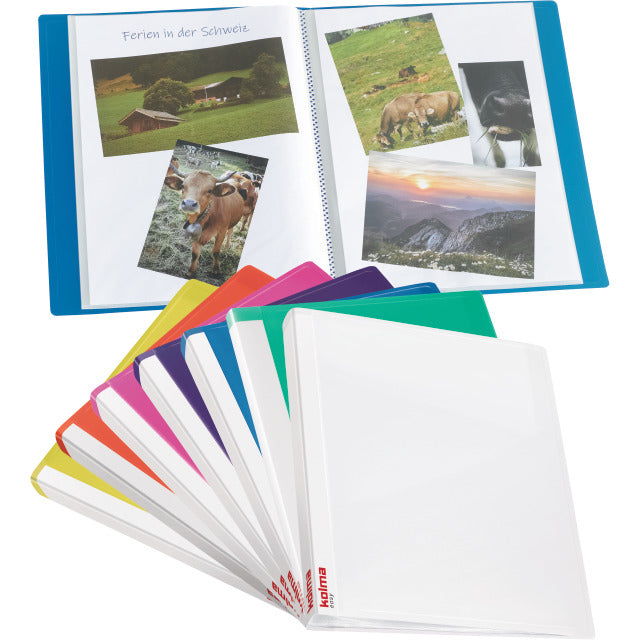 Kolma Sichtbuch Easy – 10 Sichttaschen, A4, glatt, glänzend, transparent, Kunststoff