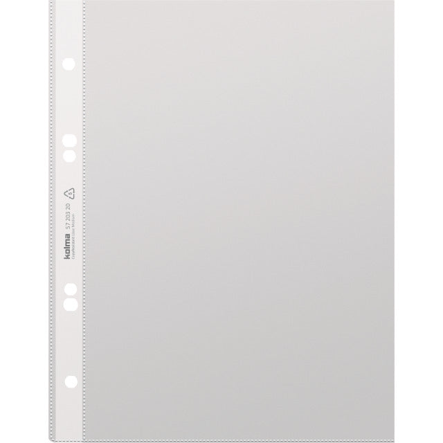 Kolma Sichtmappe A5 – 100 Hüllen, transparent, Kunststoff, glänzend, 80 µm