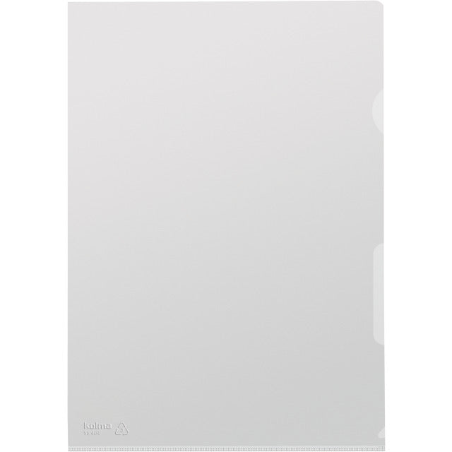 Kolma Sichtmappe A4 – Transparent, Kunststoff, Glänzend, 140 µm, 100er-Pack