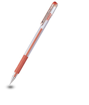 Pentel Hybrid Gel Grip Gelschreiber – bronze, 0,8 mm, wasserfest, lichtbeständig, Kappe – für Linkshänder