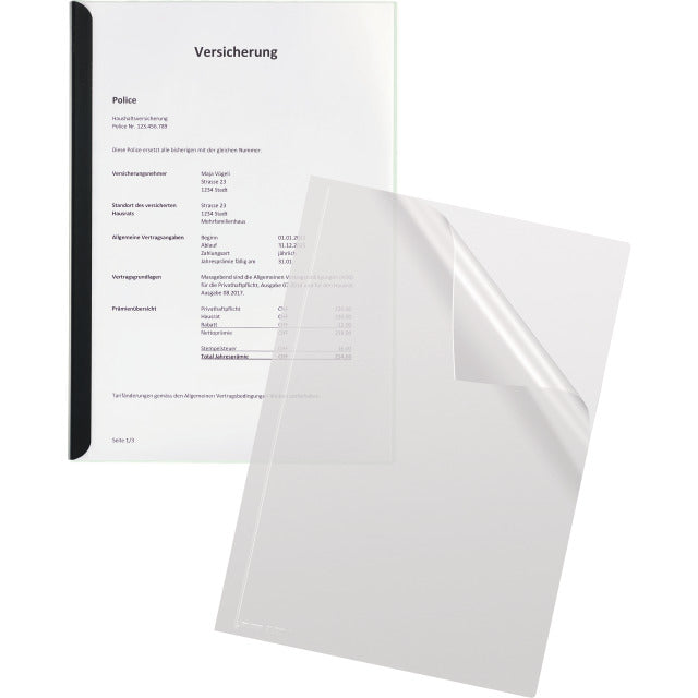 Kolma Ersatzsichttaschen – A4, transparent, 100 Stk., 140 µm