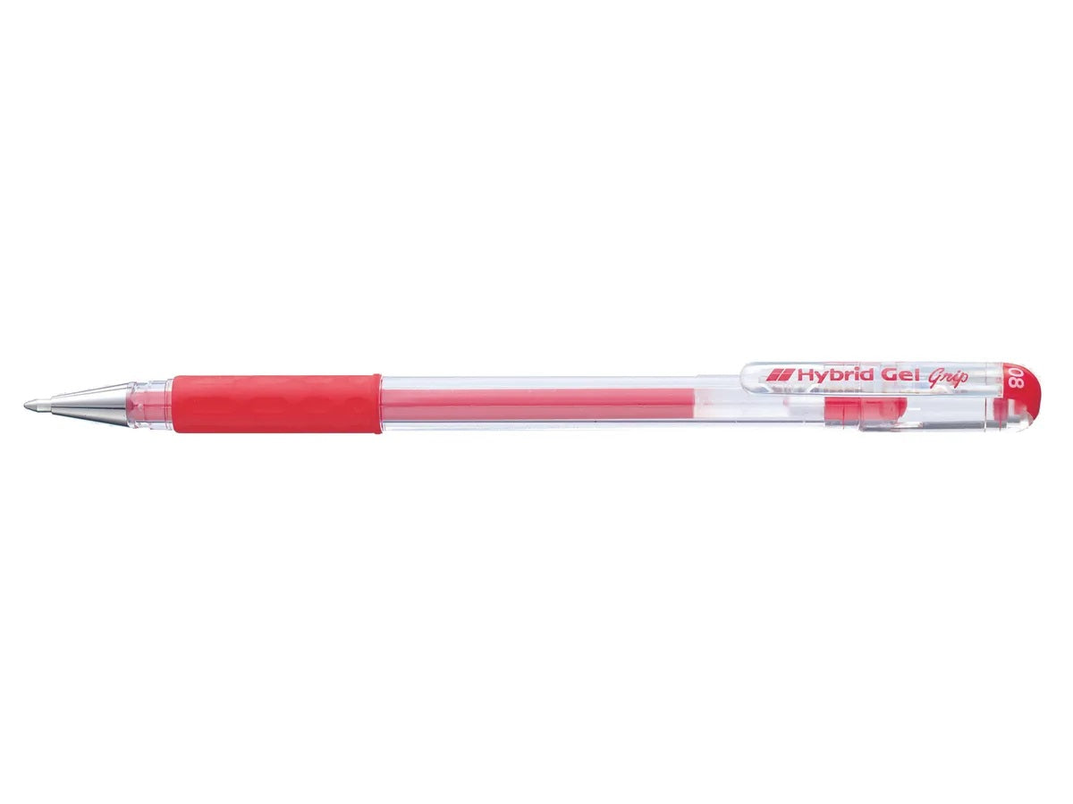 Pentel Gelschreiber – Rot, 0,8 mm, wasserfest, lichtbeständig, für dunkles Papier, Kappe
