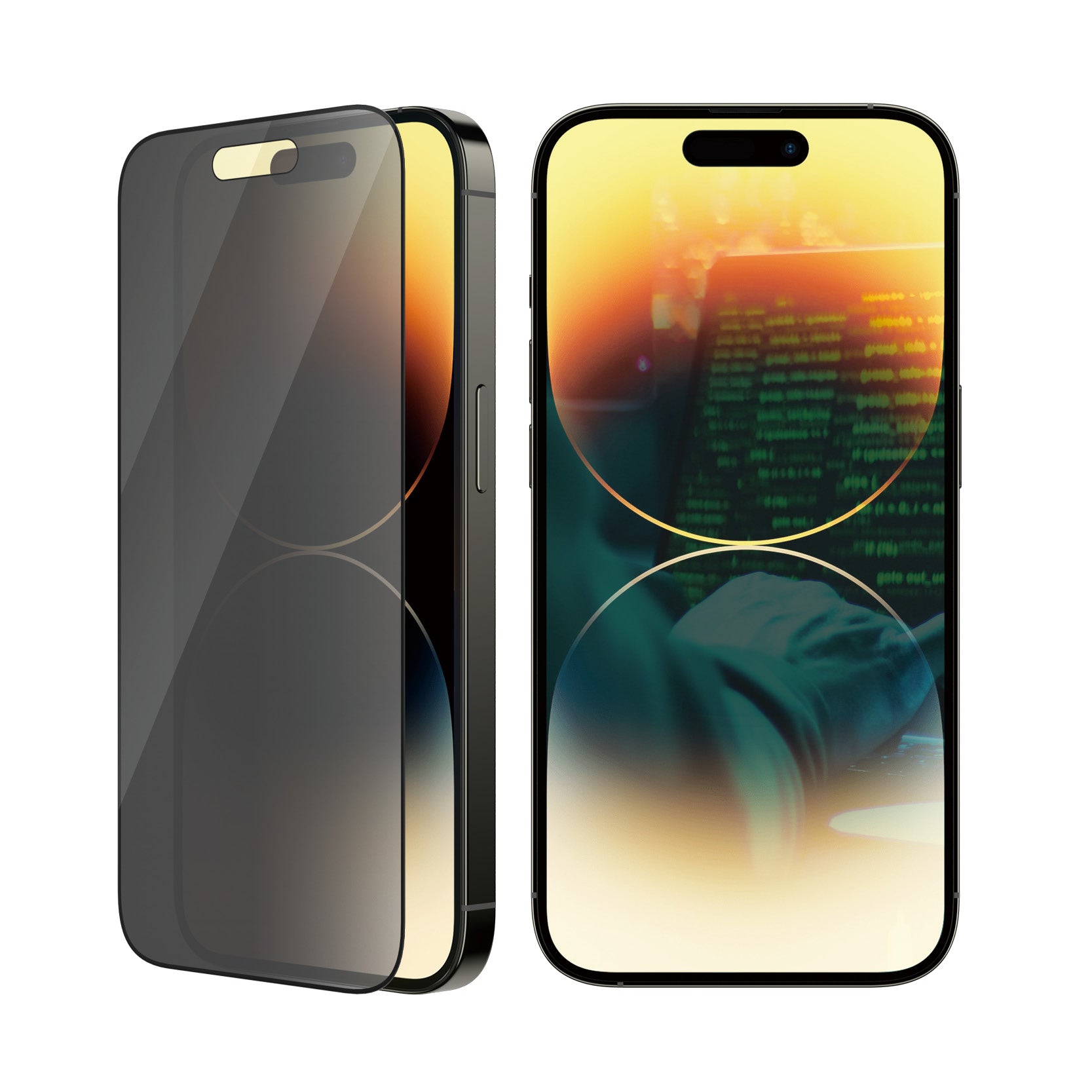 PanzerGlass Privacy-Filter (Panzerglas), Ultra-Weit Passform – für iPhone 14 Pro