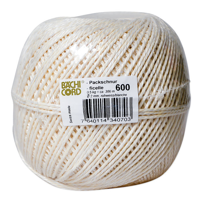Baechi Cord Bächi-Cord – Kordel Recyclingfaser, weiss Ø 2 mm × 300 m, ca. 45 kg