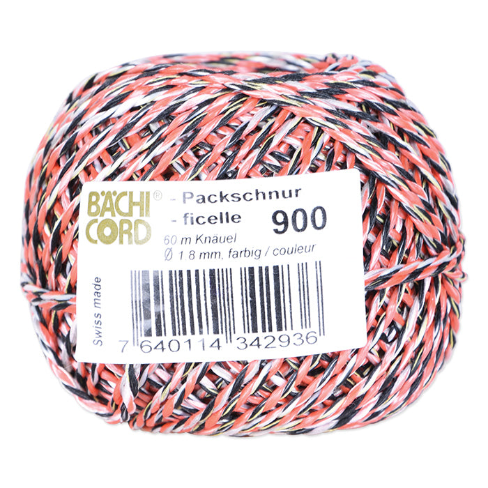 Baechi Cord Bächi-Cord – Kordel Recyclingfaser, mehrfarbig Ø 1,8 mm × 60 m