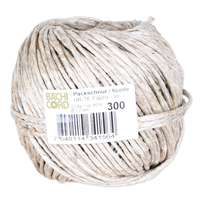 Baechi Cord Bindegarn – Naturfasern, Ø 2,2 mm × 60 m, 40 daN, beige