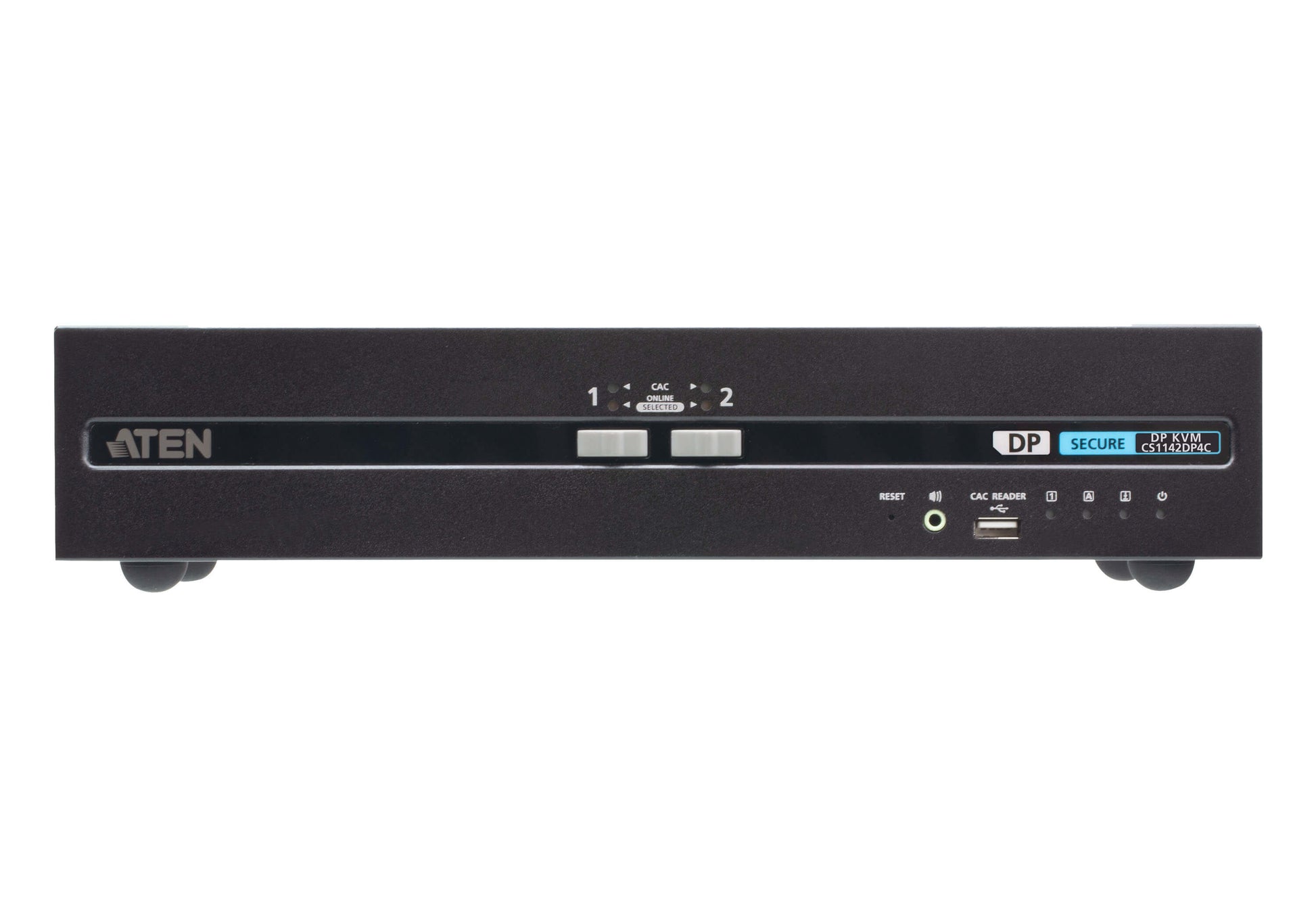 ATEN 2-Port DP Secure KVM-Switch – 4K/60 Hz, USB 2.0-Hub, Audio, PSD PP v4.0