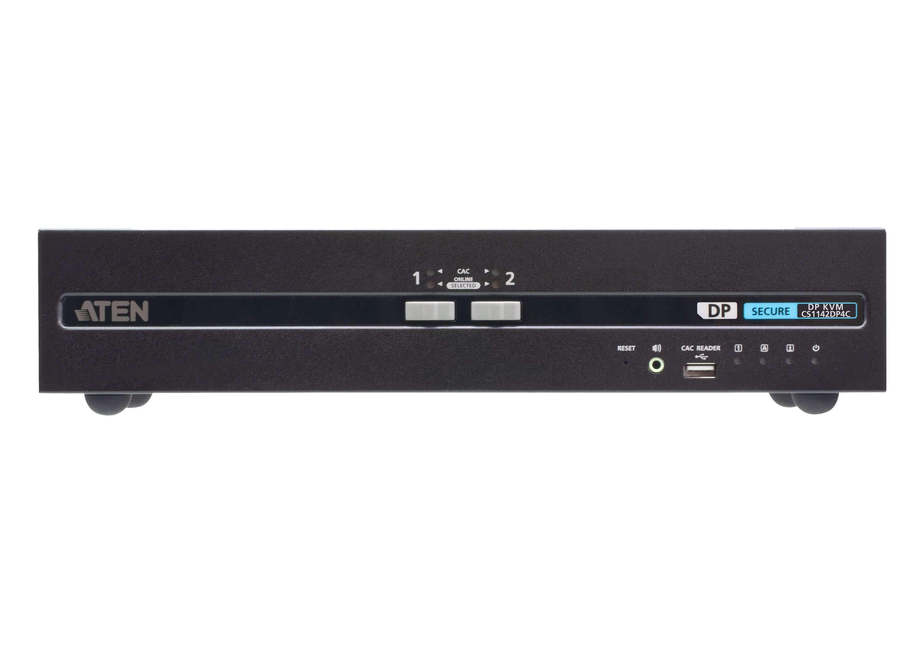 ATEN 2-Port DP Secure KVM-Switch – 4K/60 Hz, USB 2.0-Hub, Audio, PSD PP v4.0