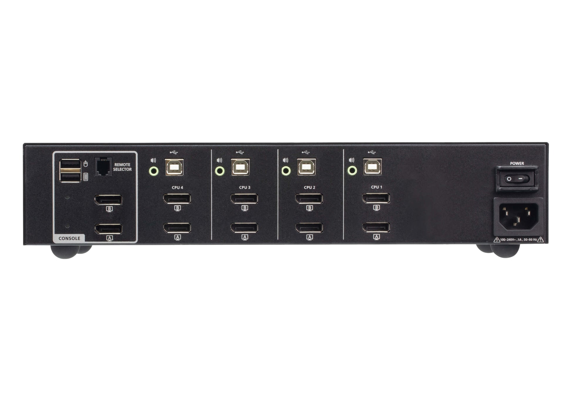 ATEN KVM-Switch 4×1, DisplayPort/USB 2.0, Dual-Head, 4K (3840 × 2160)