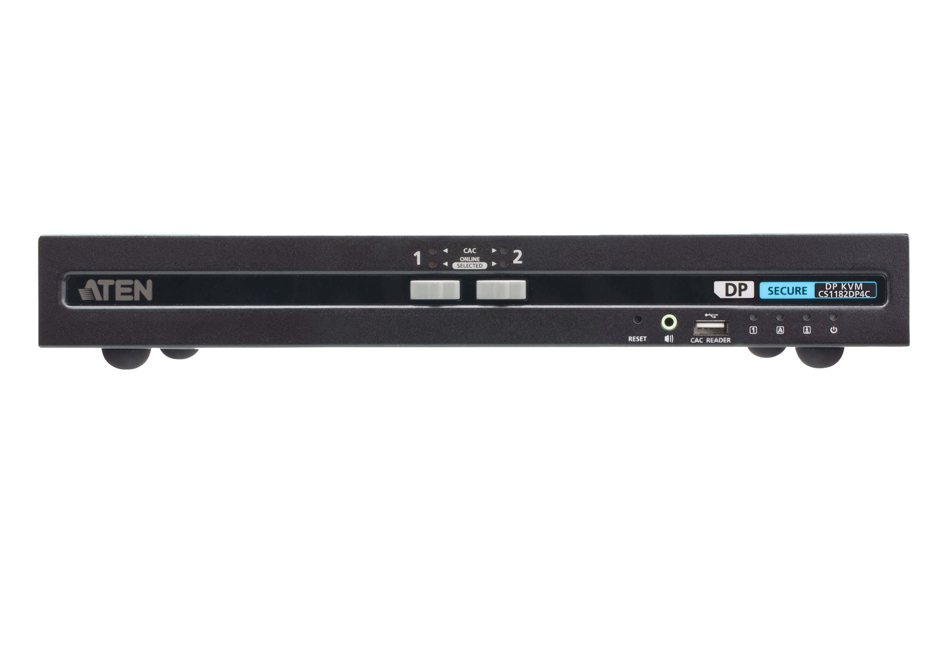 ATEN CS1182DP4C – 2-Port DP Secure KVM-Switch, Dual-View – 3840 × 2160, USB 2.0-Hub, Audio, NIAP/PP v4.0