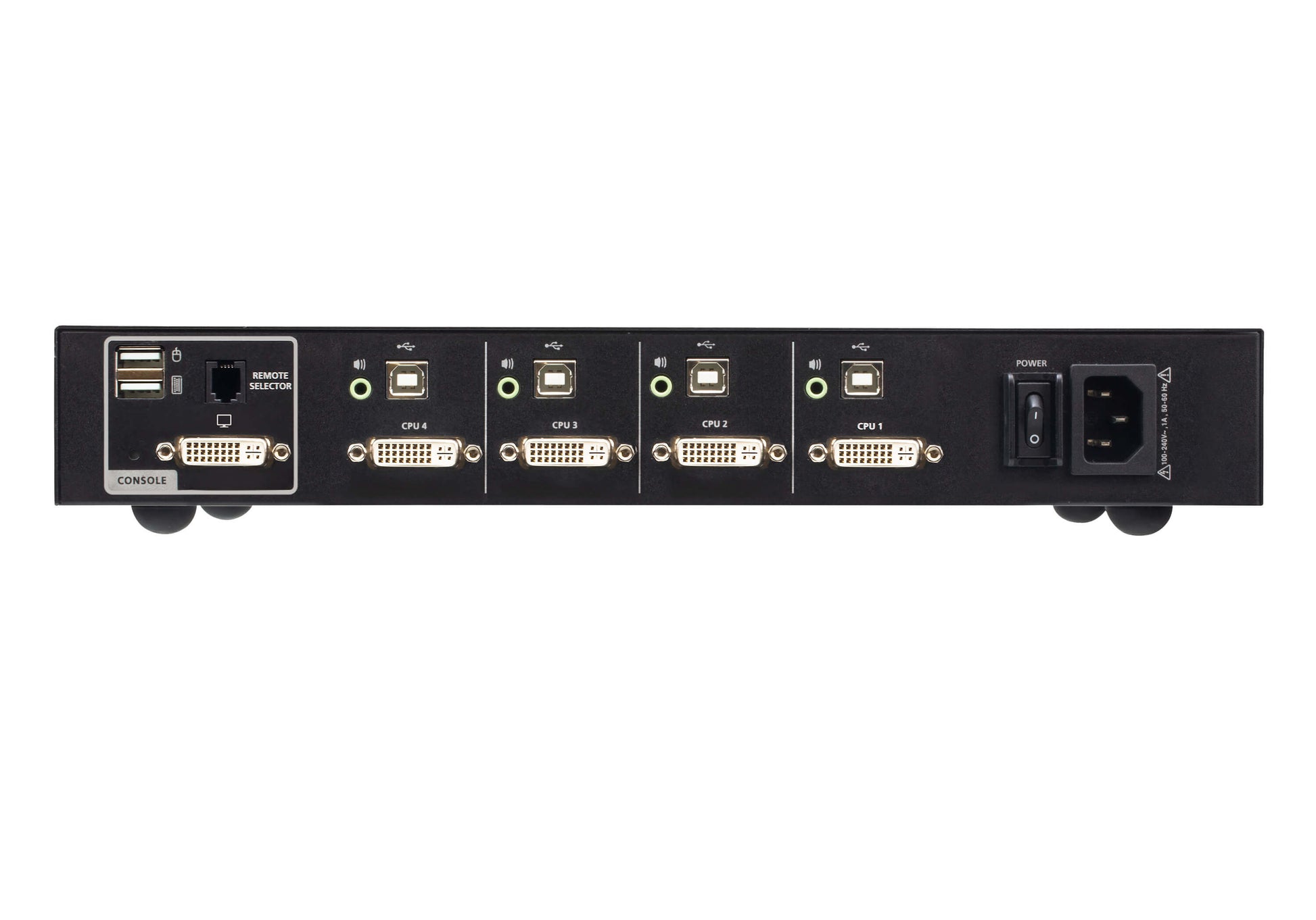 ATEN CS1184D4 KVM-Switch – DVI, 2× USB-A, 4× USB-B, 3,5 mm Audio