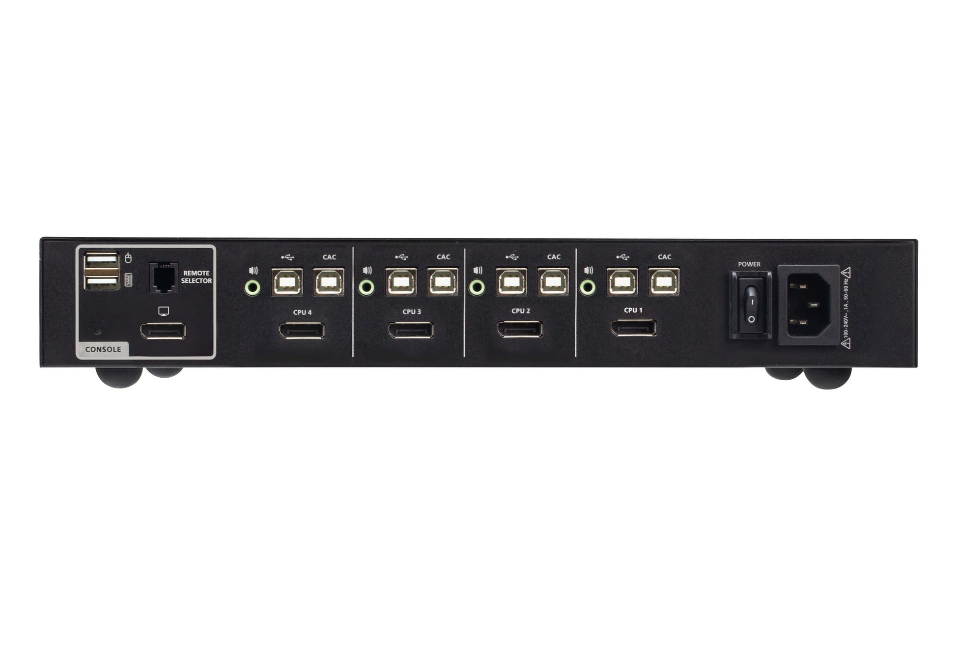 ATEN CS1184DP4C – 4-Port DP Secure KVM-Switch – 4K/60 Hz, USB 2.0-Hub, Audio, NIAP/PP v4.0