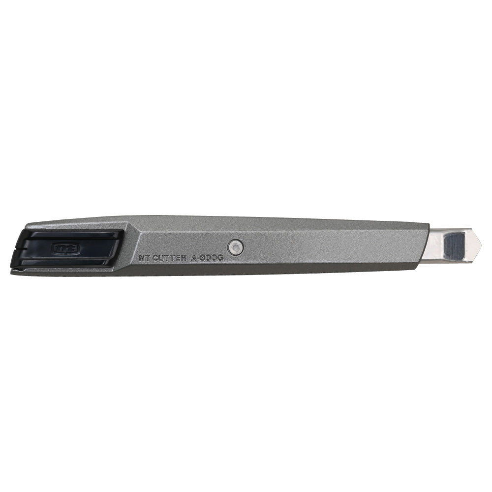 NT Cutter A-300 – Abbrechmesser 9 mm, Aluminium, einziehbar, grau