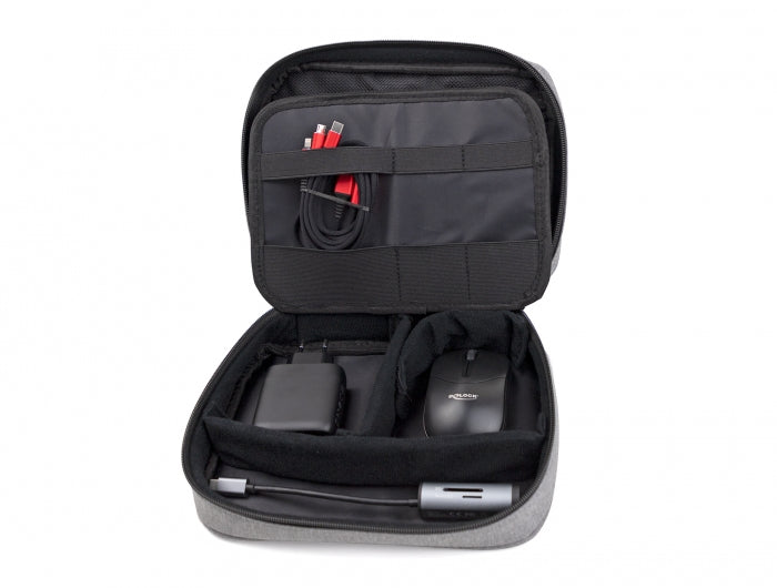 DeLOCK Travel Kit 4 Business Edition Zubehörtasche – USB-Port, Grau