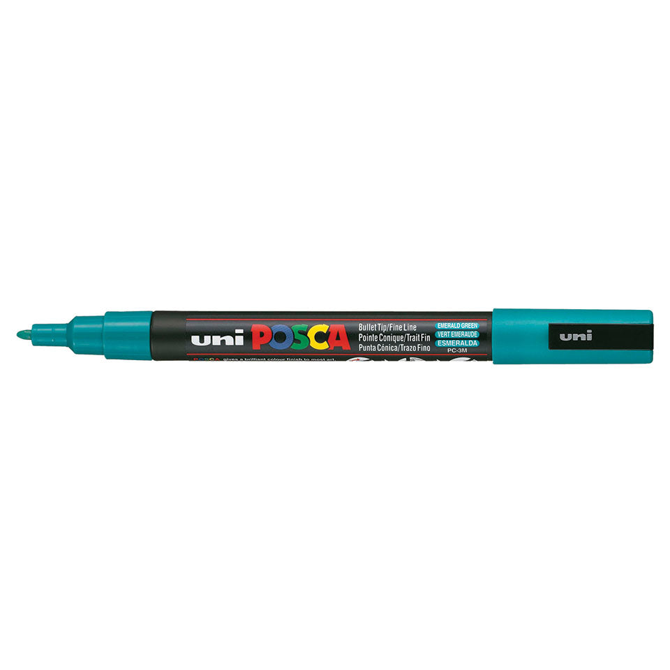 Uni-Ball POSCA PC-3M Acrylmarker – Rundspitze 0,9–1,3 mm – Smaragdgrün