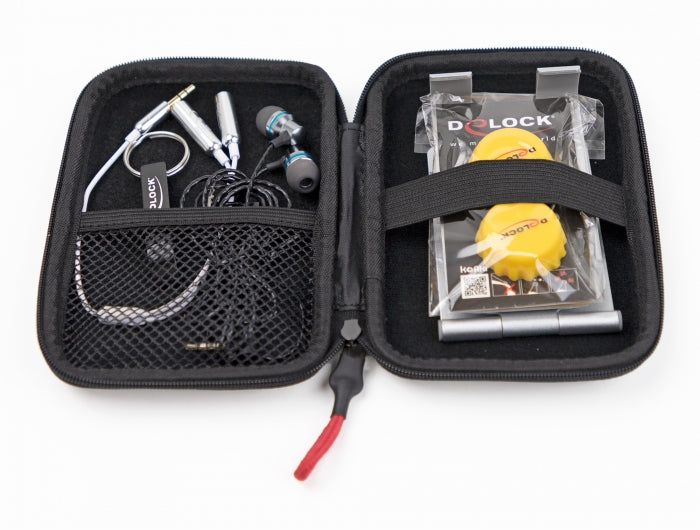 DeLOCK Travel Kit 1 Sound Edition In-Ear Headset – 3,5 mm Klinke, Grau