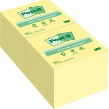 Post-it Haftnotizen – 76×76 mm – Gelb, 100 Blatt, PEFC
