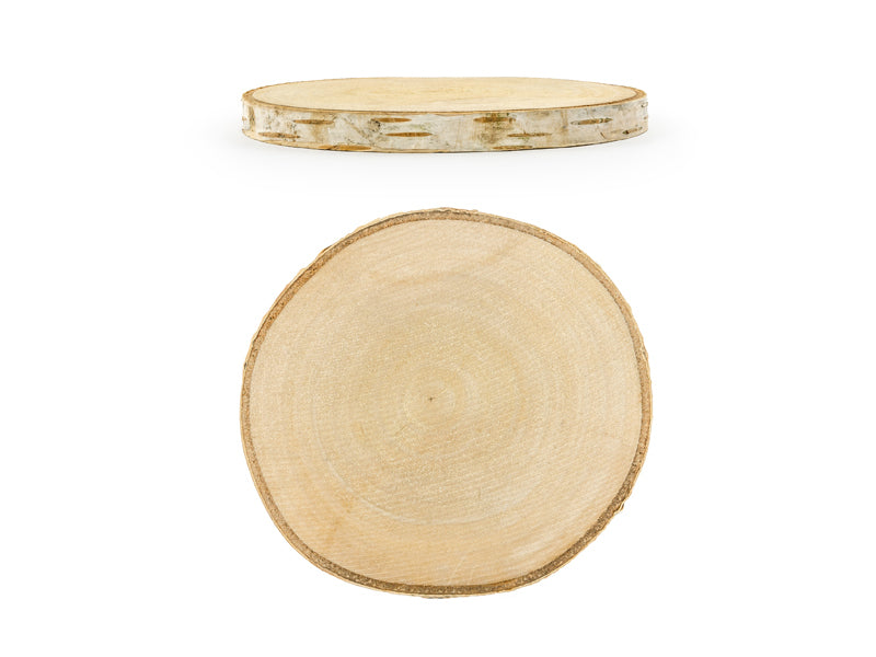 PartyDeco Untersetzer – 2er Set, Ø 12 cm, Holz, Braun