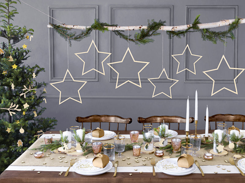PartyDeco Untersetzer – 2er Set, Ø 12 cm, Holz, Braun