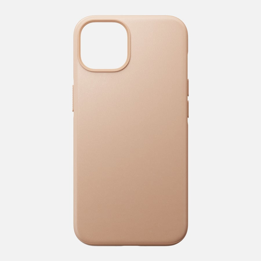 Nomad Modernes Backcover für Apple iPhone 14, Leder+PC, Beige