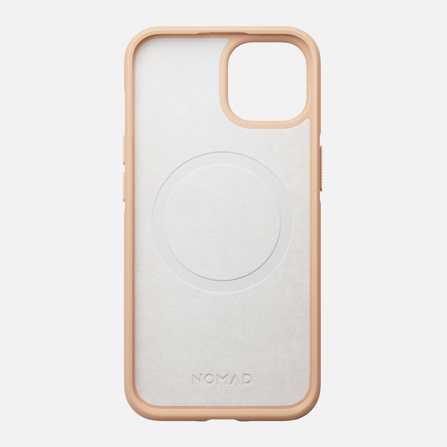 Nomad Modernes Backcover für Apple iPhone 14, Leder+PC, Beige