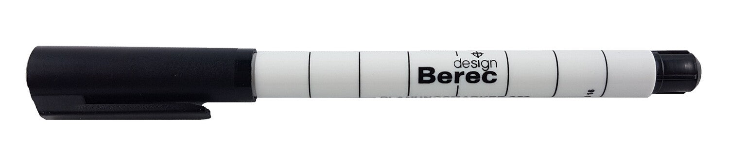 BEREC Whiteboard-Marker – Rundspitze 1 mm, Schwarz, 10 Stk., Trocken abwischbar, Nachfüllbar – für Whiteboards