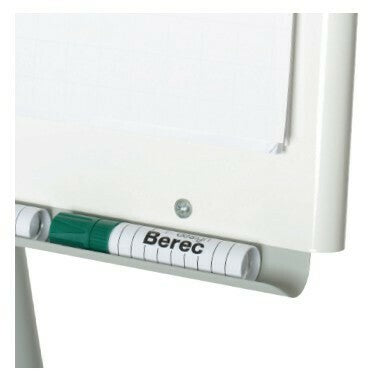 BEREC Flipchart – 74 × 100 cm, grau, Aluminium