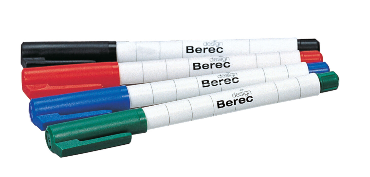 BEREC Board-Marker – schwarz, blau, grün, rot – 4er-Set