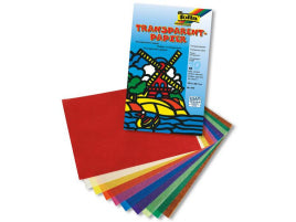 Folia Transparentpapier – 18,5 × 29,7 cm, 42 g/m², sortiert, 10 Bogen, zum Basteln