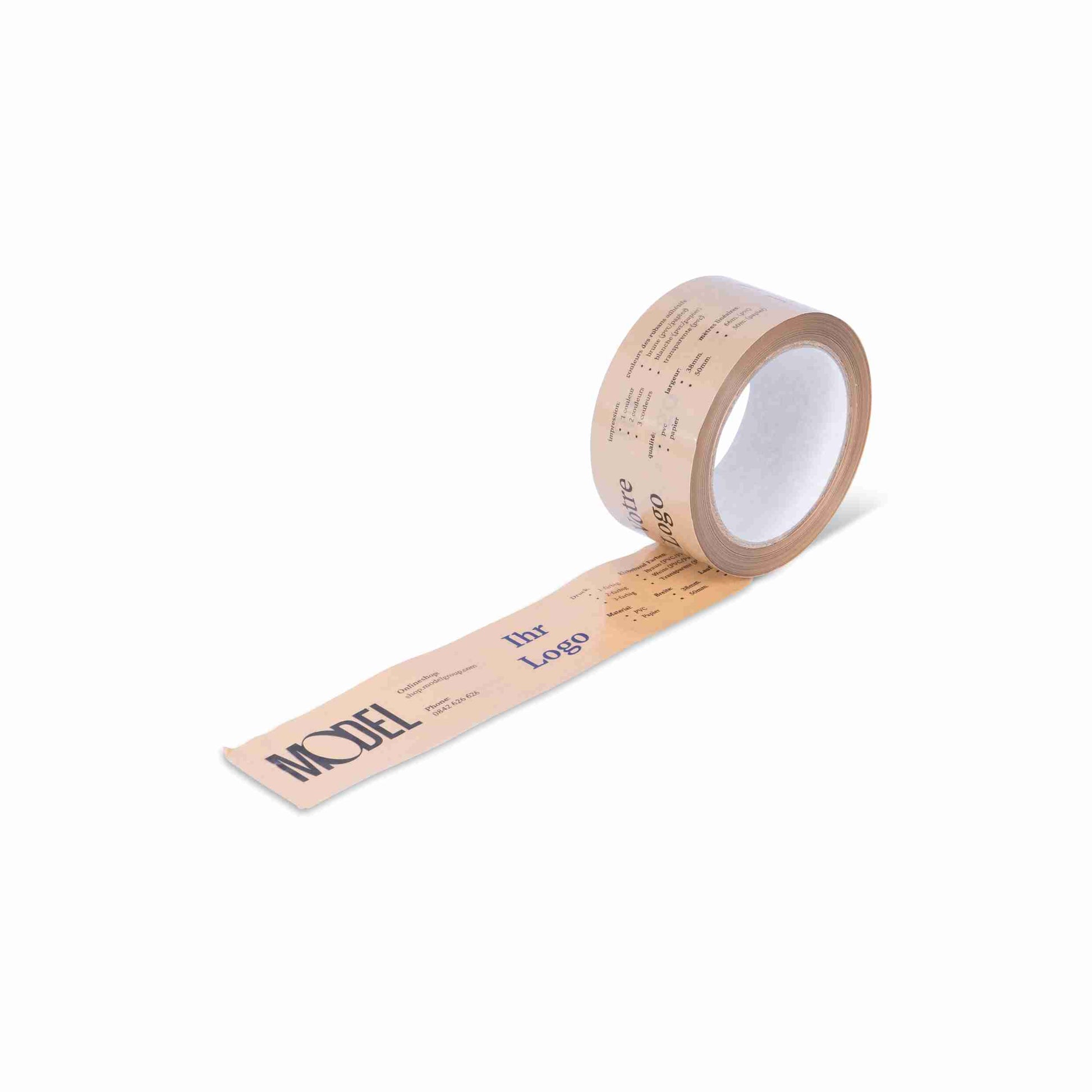 Model – Verpackungsklebeband, PVC, braun – 50 mm × 66 m – 1 Stk., ab 252 Stk.