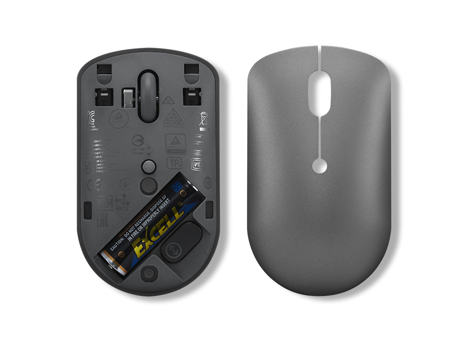 Lenovo 540 Maus – Maus – Kabellos (2,4 GHz), 2400 DPI, beidhändig, Grau