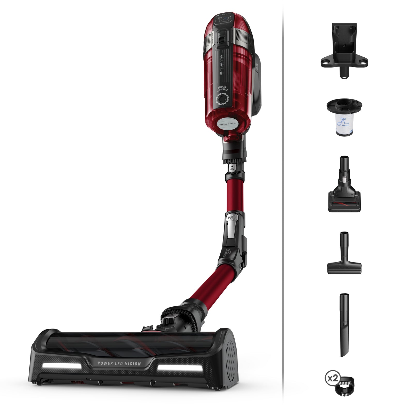 Rowenta Akkustaubsauger RH98A9WO, 2-in-1 – 45 min, 150 AW, Behälter 0,9 l