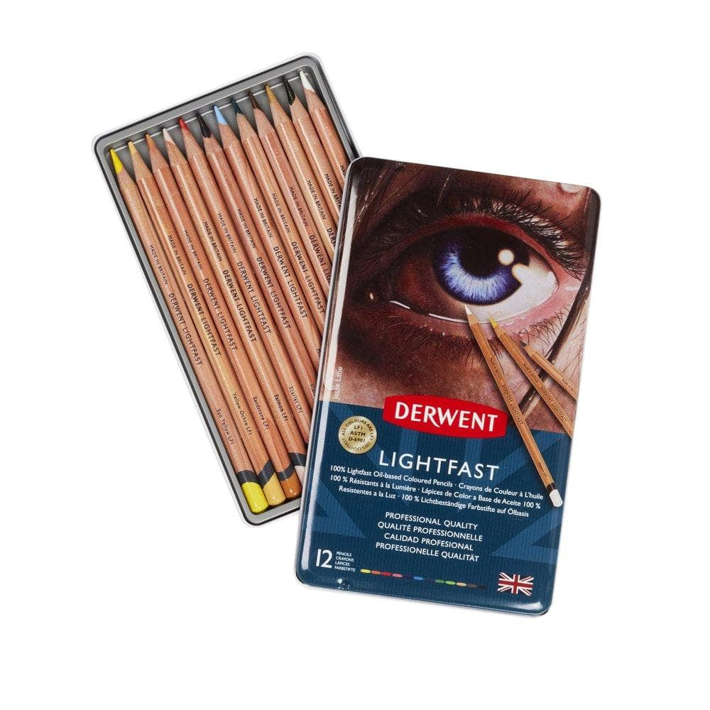 Derwent Farbstifte – 12 Stk., lichtbeständig, Metallschachtel
