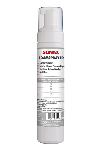 Sonax Sprühflasche Foam Sprayer – 0,25 l – weiss – für Auto, Interieur, Leder