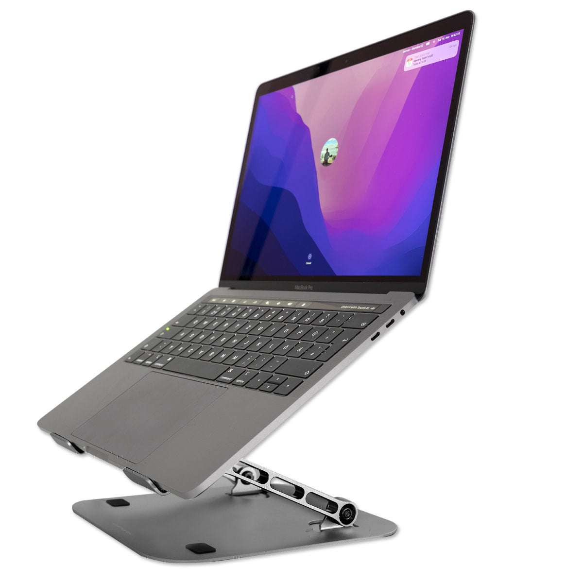 4smarts Laptop-Ständer – für Notebooks & Tablets, höhenverstellbar, faltbar – Dunkelgrau