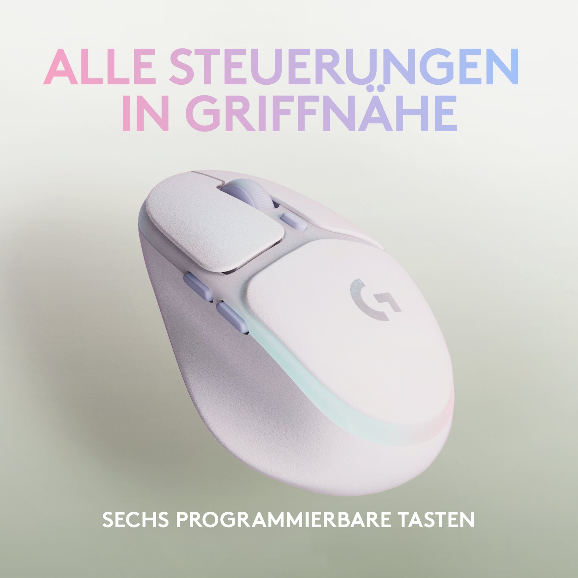 Logitech G G705 – Gaming-Maus – Kabellos (Bluetooth/2,4 GHz), 8200 DPI, RGB-Beleuchtung, rechts