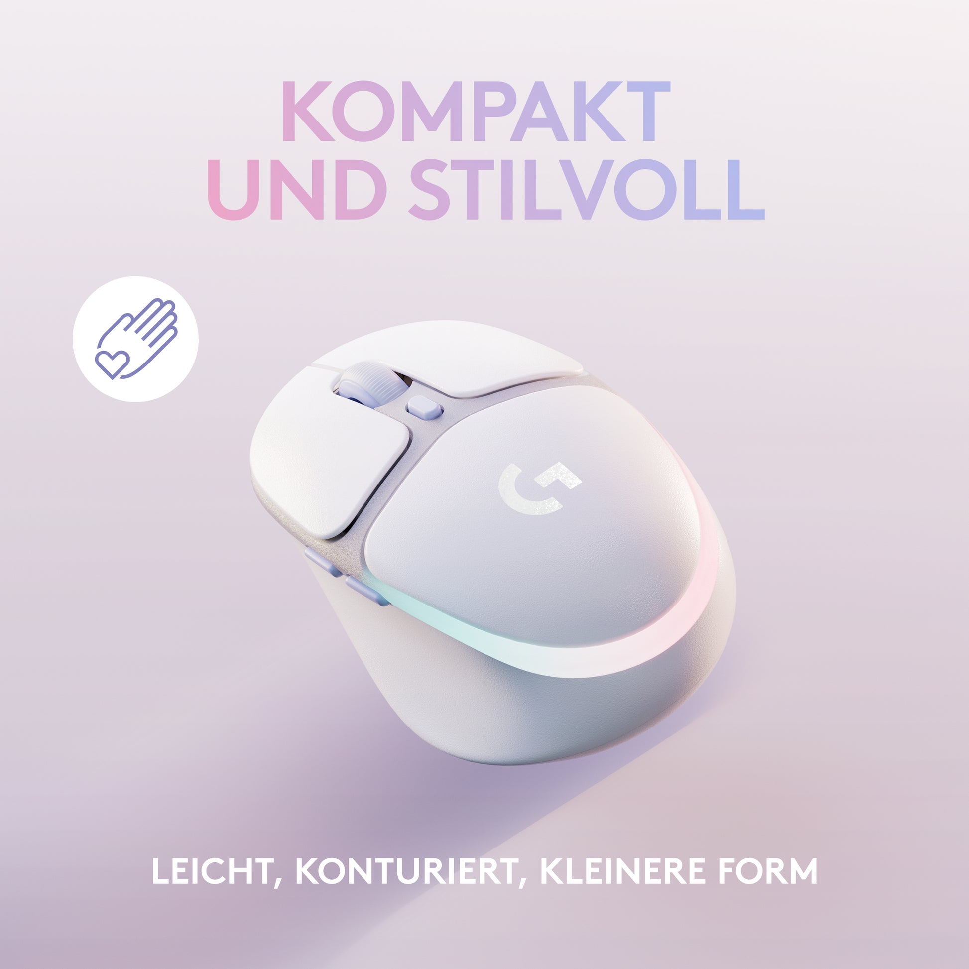 Logitech G G705 – Gaming-Maus – Kabellos (Bluetooth/2,4 GHz), 8200 DPI, RGB-Beleuchtung, rechts