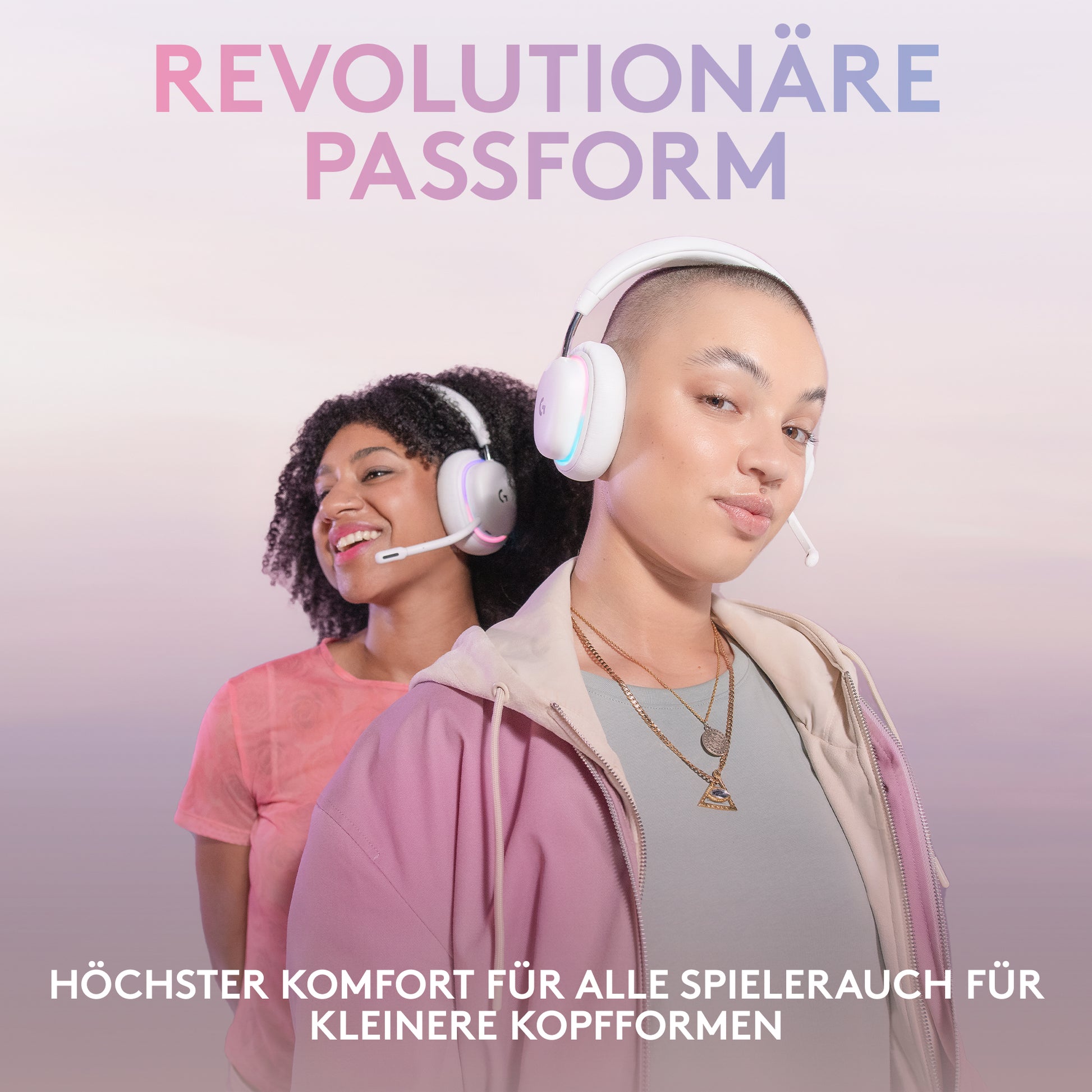 Logitech G G735 Gaming-Headset – Over-Ear, Stereo, Kabel + BT, mit USB-A-Dongle, Weiss
