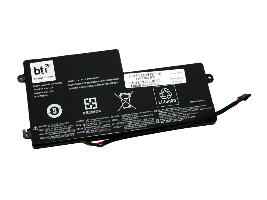 BTI Notebook-Akku – für Lenovo ThinkPad T440, X250 – 24 Wh, 11,1 V (3 Zellen) – Schwarz